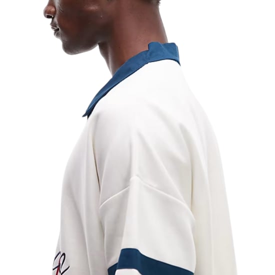 True Religion Mens Polo Shirts Oversized Contrast Collar Short Sleeve Sports Top - Image 5