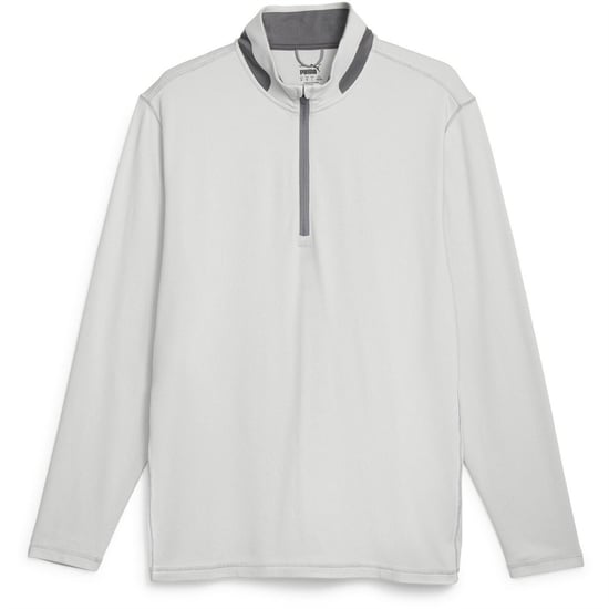 Men's Puma Lightweight Quarter Zip Jumper in Ash Gray/Slate - Image 1