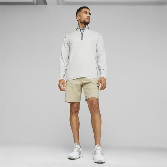 Men's Puma Lightweight Quarter Zip Jumper in Ash Gray/Slate - Image 6