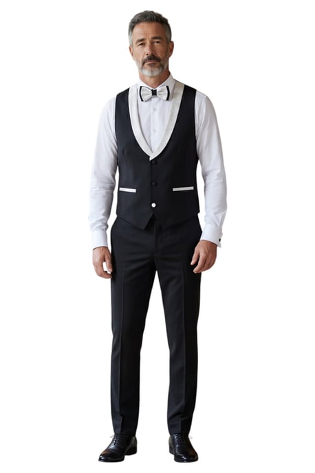 Heren Witte 4-delige Paisley Tailored Fit trouwpak - AK2 - Image 5