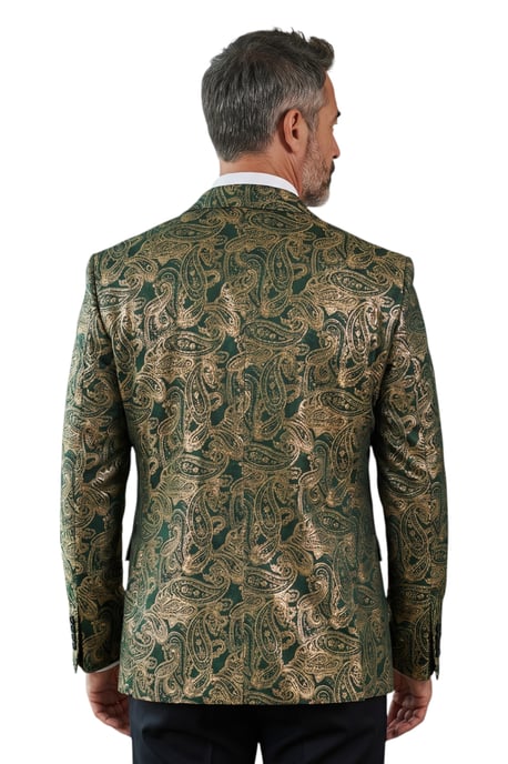 Heren groen 4-delig Paisley maatpak trouwpak - AK2 - Image 6