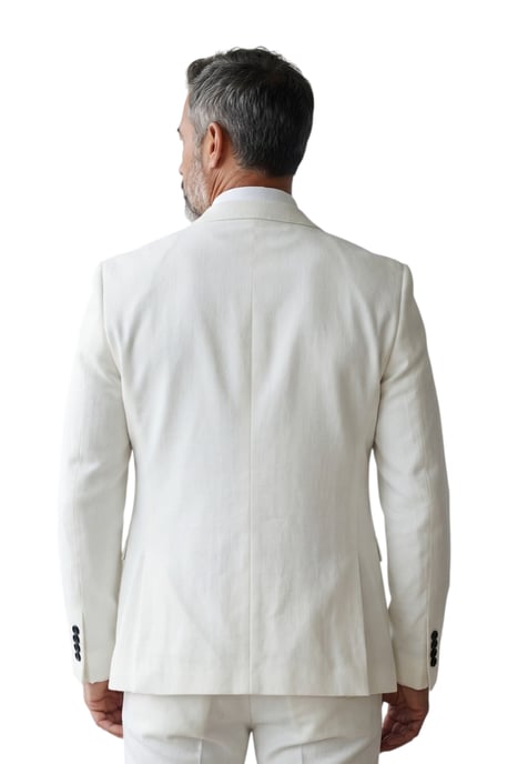 Heren Witte Fluwelen Trouw Tuxedo Formeel Pak 3 Stukjes Fluwelen Smoking - AK2 - Image 6
