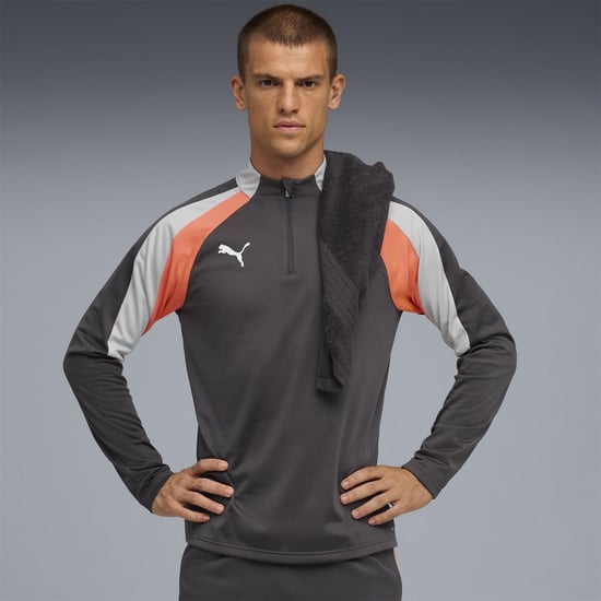 Men's Puma Individualliga Quarter Zip Drill Top in Shadow Gray - Image 3