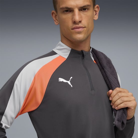 Men's Puma Individualliga Quarter Zip Drill Top in Shadow Gray - Image 5