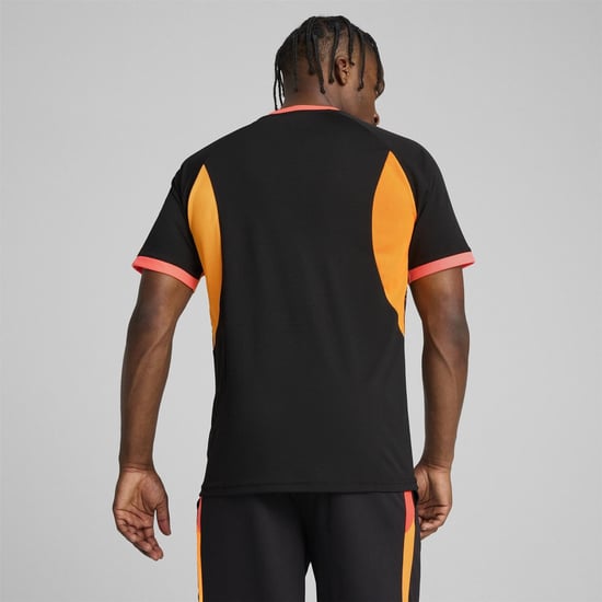 Men's Puma Individualliga Graphic Jersey T-Shirt in Black/Glowing - Image 4