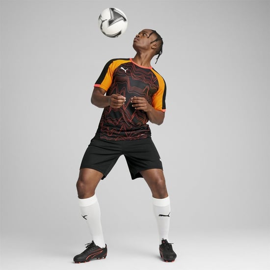 Men's Puma Individualliga Graphic Jersey T-Shirt in Black/Glowing - Image 5