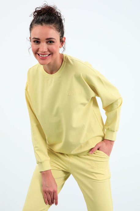Oversized Crew Neck Sweatshirt and Pants Set - Image 6