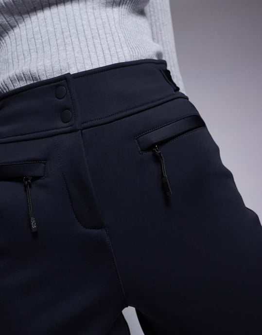 4505 Ski soft shell water repellent skinny ski pants in black - Image 2