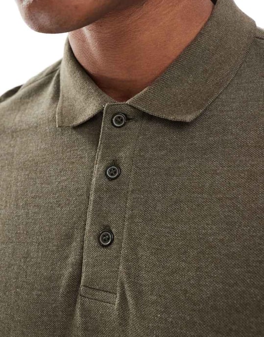 Another Influence short sleeve polo shirt in khaki - Image 3