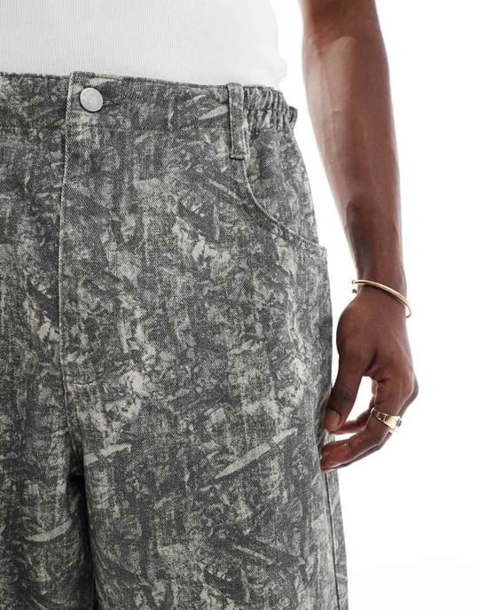 ASOS DESIGN koord oversized parachutebyxor i kamouflageprint - Image 4