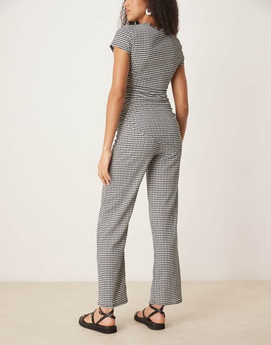 ASOS DESIGN vid benbyxa set i rutigt mönster - Image 3