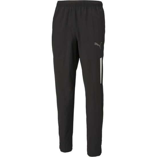 Men's Puma Teamliga Sideline Pants Tracksuit Bottom in Black/White - Image 1