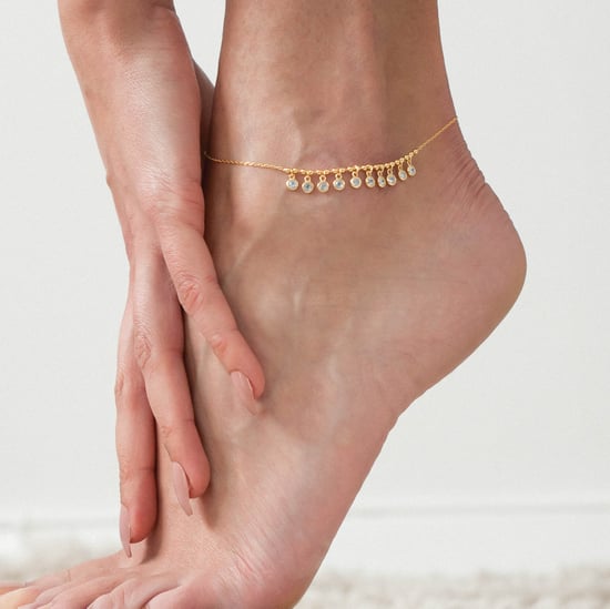 CZ gem charm adjustable anklet Gold Plate - Image 2