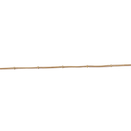 Gold plated Sterling Silver Beaded Anklet - Image 2