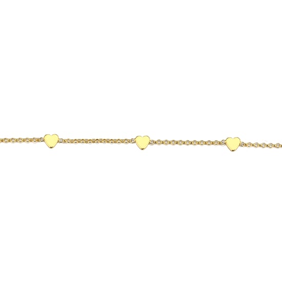 Heart Charm Anklet Available in gold plated, rose gold plated and sterling silver Gold Plate - Image 2