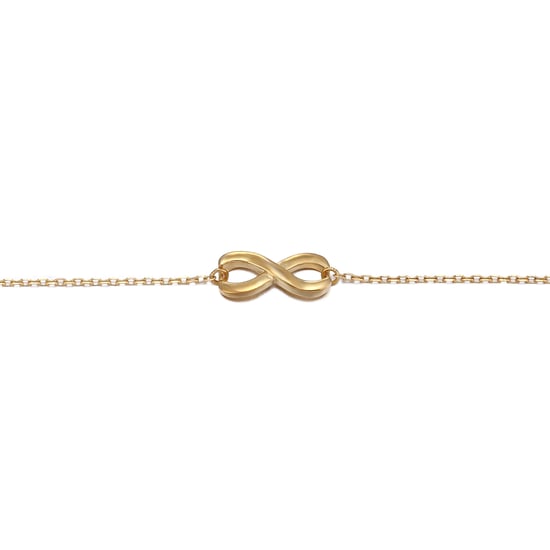 18ct Gold Plated Floating Eternity Anklet with Extender Chain - Image 3