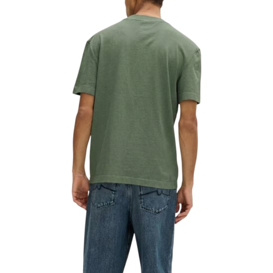 M&S Mens T Shirts Relax Fit Short Sleeve Pure Cotton Garment Dyed Oversized Top - Image 3