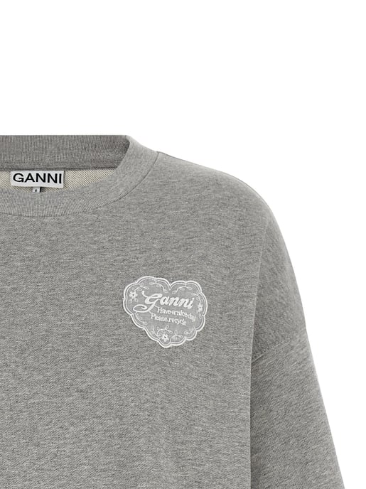 Ganni Gray Organic Cotton Sweatshirt - Image 3