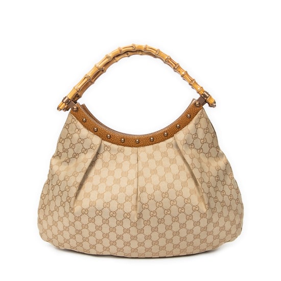 Large Studded Bamboo Hobo schoudertas - Image 1