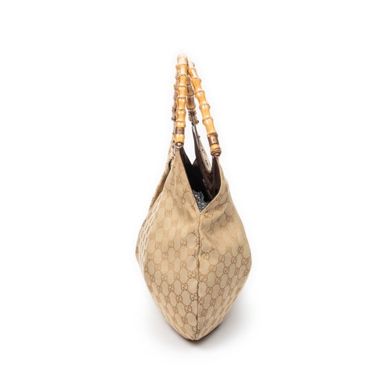Large Studded Bamboo Hobo schoudertas - Image 3