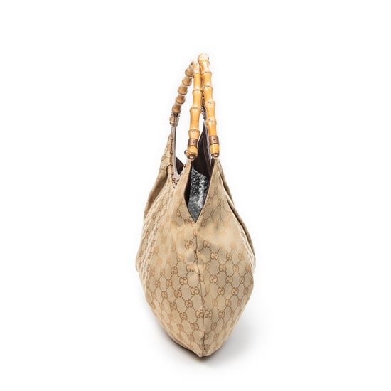Large Studded Bamboo Hobo schoudertas - Image 4