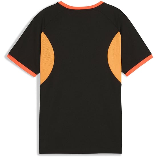 Boys Puma Individualliga Graphic Jersey Jr T-Shirt Unisex Kids in Black-Glowing - Image 2