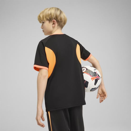 Boys Puma Individualliga Graphic Jersey Jr T-Shirt Unisex Kids in Black-Glowing - Image 4