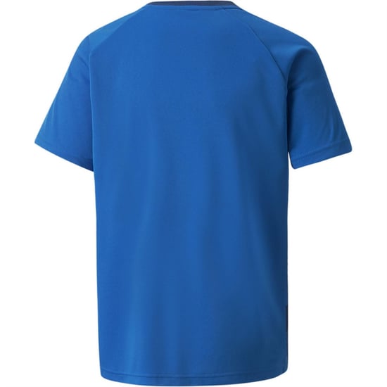 Boys Puma Teamvision Jersey Jr T-Shirt Unisex Kids in BlLm-Limgs-Wht - Image 2