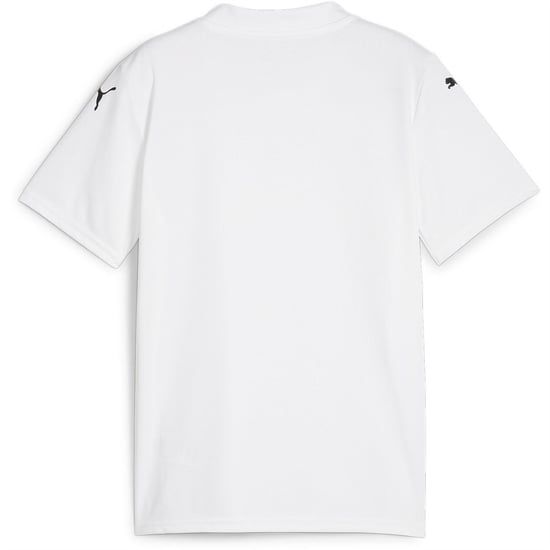 Boys Puma Teamglory Jersey Jr T-Shirt Unisex Kids in Wht-Blk-FthrGry - Image 2