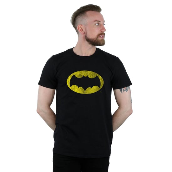 DC Comics Mens Batman TV Series Distressed Logo T-Shirt (Black) - Image 1