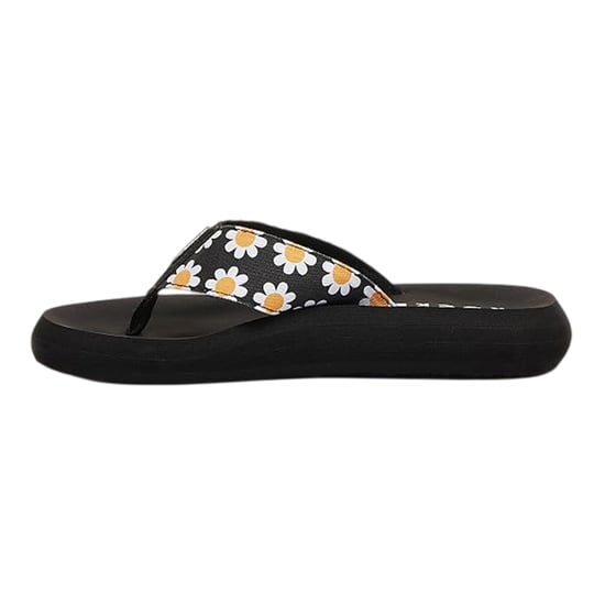 Rocket Dog Dames/Dames Adios Daisy teenslippers (Zwart) - Image 3