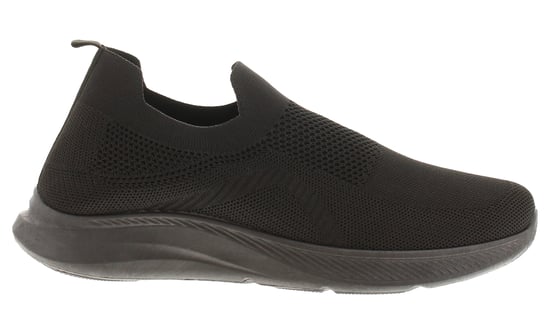 Focus Mens Trainers Breathable Knitted Textile Micah Slip On black - Image 2