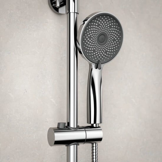 Mirlux Regendouche luno chroom met thermostaatkraan 22 cm - Image 2