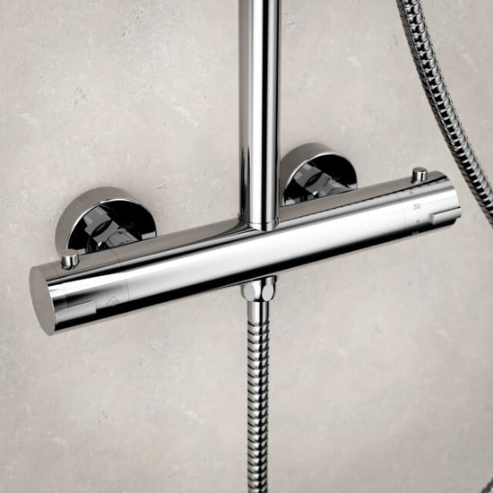 Mirlux Regendouche luno chroom met thermostaatkraan 22 cm - Image 3