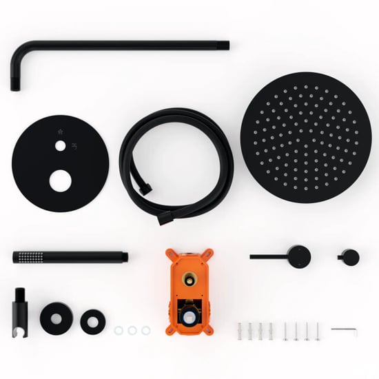 Mirlux Inbouw regendouche daro mat met thermostaatkraan 25 cm - Image 2