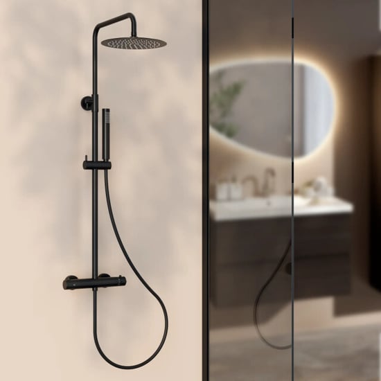 Mirlux Regendouche valo mat met thermostaatkraan 25 cm - Image 3