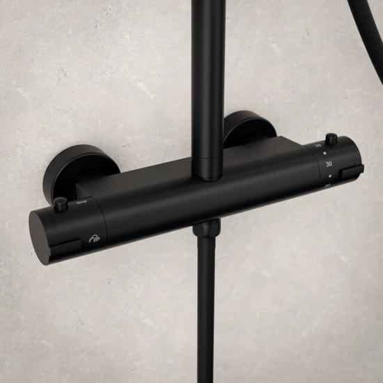 Mirlux Regendouche valo mat met thermostaatkraan 25 cm - Image 6
