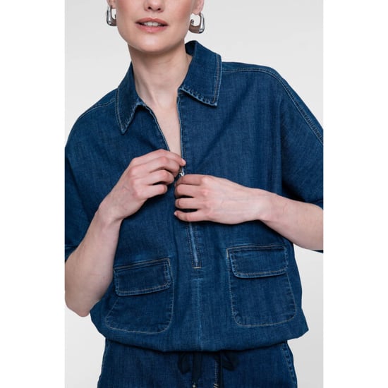 Geisha Top dark blue wash - Image 4
