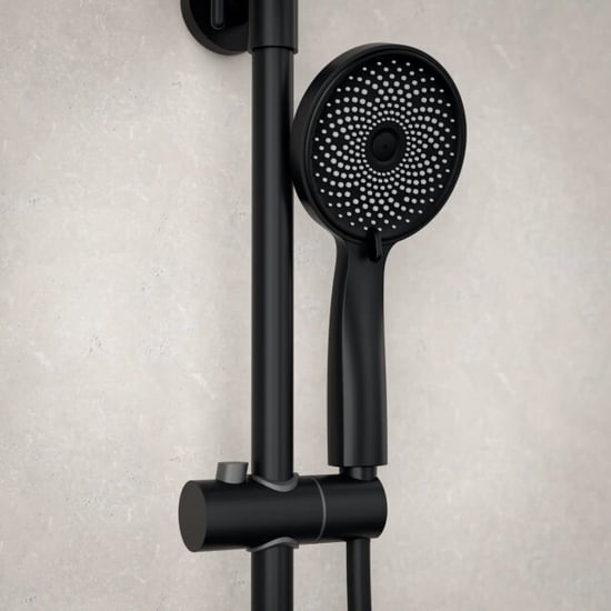 Mirlux Regendouche elin mat met thermostaatkraan 22 cm - Image 5