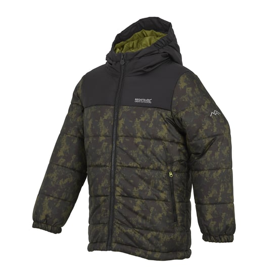 Regatta Kids Lofthouse Water-Repellent Zip Fastening black distress camo - Image 2