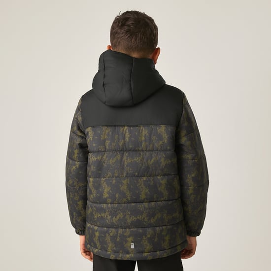 Regatta Kids Lofthouse Water-Repellent Zip Fastening black distress camo - Image 5