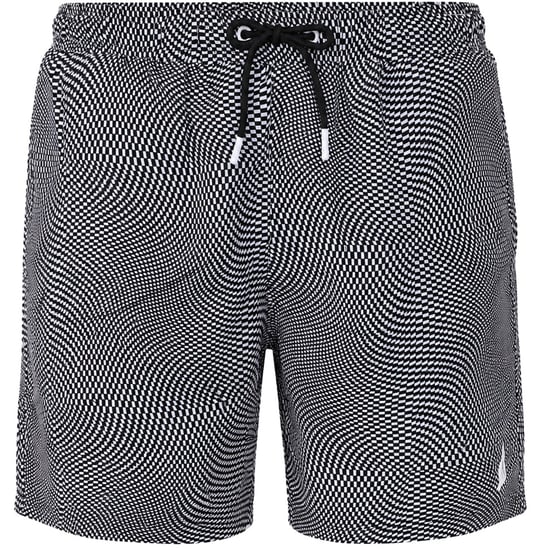 Nautica 6inch Riker Mens Black/White Swim Shorts - Image 1