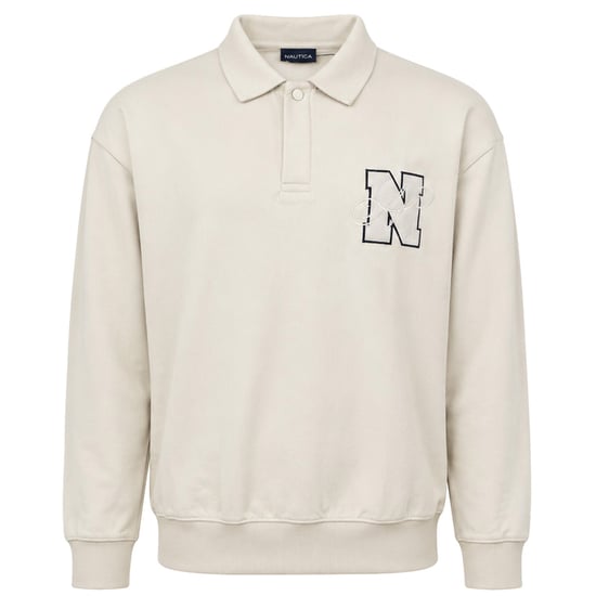 Nautica Colson Mens Ivory Polo Shirt - Image 1