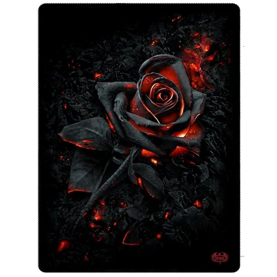 Spiral Fleece Burnt Rose dubbelzijdige deken (Zwart) - Image 1