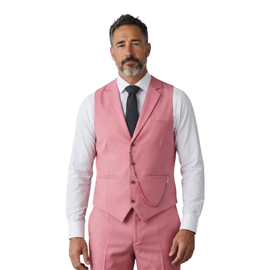 Roze driedelig formeel pak voor heren - James - Image 4