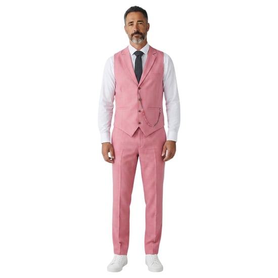 Roze driedelig formeel pak voor heren - James - Image 5