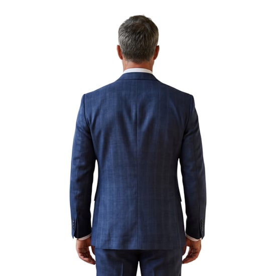 Herenpak in blauw Prince of Wales-ruitpatroon, driedelig, op maat gemaakt - IM31 - Image 6