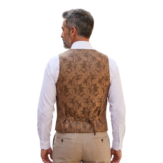 Herenpak (3-delig) in beige, getailleerd, formeel - Kurt - Image 6