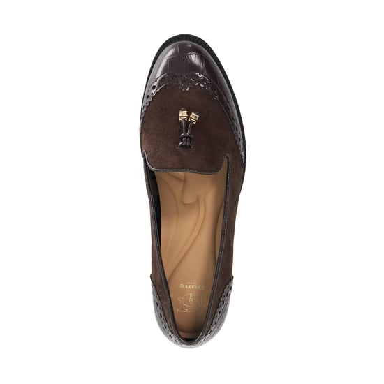 Dune Ladies Gema - Suede Tassel Brogue Slippers - Image 3
