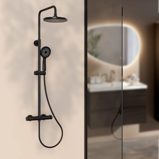 Mirlux Regendouche elin mat met thermostaatkraan 22 cm - Image 4